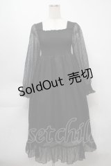 evelyn / シフォンワンピース  黒 S-25-09-23-039-LO-OP-AS-ZT341