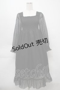 evelyn / シフォンワンピース  黒 S-25-09-23-039-LO-OP-AS-ZT341