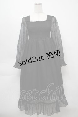 画像1: evelyn / シフォンワンピース  黒 S-25-09-23-039-LO-OP-AS-ZT341