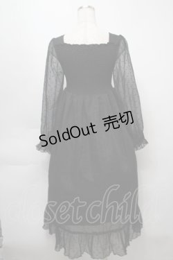 画像2: evelyn / シフォンワンピース  黒 S-25-09-23-039-LO-OP-AS-ZT341