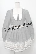 Ank Rouge / ストライプユニコーンプリントワンピース  黒ｘ白 S-25-09-23-040-CA-OP-HR-ZS