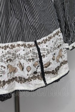 画像3: Ank Rouge / ストライプユニコーンプリントワンピース  黒ｘ白 S-25-09-23-040-CA-OP-HR-ZS