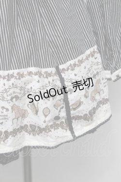 画像3: Ank Rouge / ストライプユニコーンプリントワンピース  黒ｘ白 S-25-09-23-040-CA-OP-HR-ZS