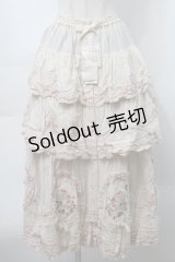 PINK HOUSE / Berry Rose刺繍入りパッチワークスカート  ピンク S-25-09-23-042-LO-SK-AS-ZS