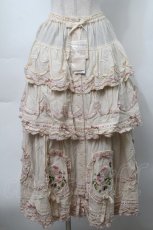 画像1: PINK HOUSE / Berry Rose刺繍入りパッチワークスカート  ピンク S-25-09-23-042-LO-SK-AS-ZS (1)