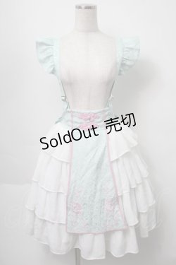 画像1: axes femme kawaii / 牡丹刺繍チャイナスカート M ミント S-25-09-23-044-AX-SK-AS-ZS