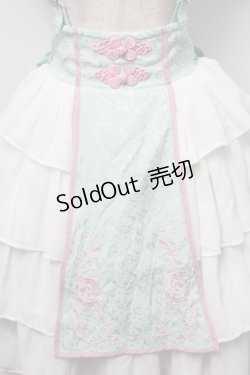 画像3: axes femme kawaii / 牡丹刺繍チャイナスカート M ミント S-25-09-23-044-AX-SK-AS-ZS