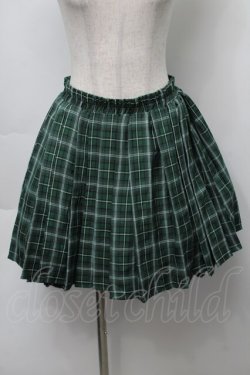 画像1: NieR Clothing / チェックスカート  グリーン S-25-09-23-047-PU-SK-HR-ZS
