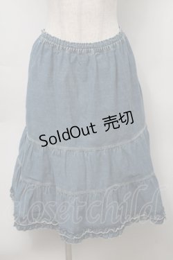 画像1: PINK HOUSE / デニムフレアスカート  青 S-25-09-23-048-LO-SK-AS-ZS