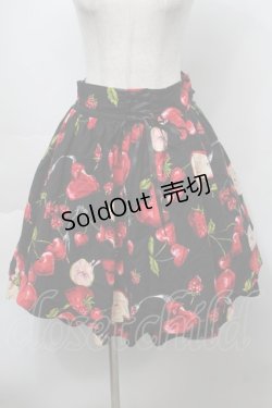 画像1: MILK / ラブベリースカート  黒ｘ赤 S-25-09-23-052-ML-SK-AS-ZS