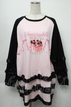 画像1: Ank Rouge / ケーキラグランロンTe  黒ｘピンク S-25-09-23-060-CA-TS-HR-ZS