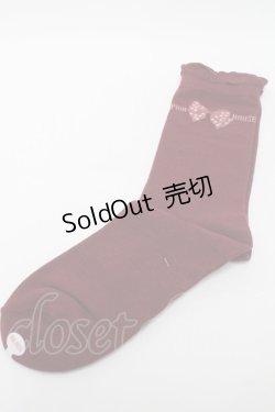 画像1: PINK HOUSE / ドットリボン柄ソックス  赤 S-25-09-23-1036-LO-ZA-HR-ZS