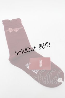 画像2: PINK HOUSE / ドットリボン柄ソックス  赤 S-25-09-23-1036-LO-ZA-HR-ZS