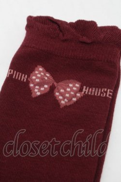 画像3: PINK HOUSE / ドットリボン柄ソックス  赤 S-25-09-23-1036-LO-ZA-HR-ZS