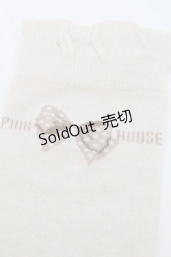 画像3: PINK HOUSE / ドットリボン柄ソックス  ベージュ S-25-09-23-1037-LO-ZA-HR-ZS