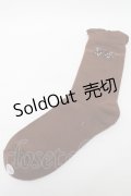 PINK HOUSE / ドットリボン柄ソックス  ブラウン S-25-09-23-1038-LO-ZA-HR-ZS