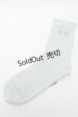 画像1: PINK HOUSE / ドットリボン柄ソックス  ミント S-25-09-23-1039-LO-ZA-HR-ZS