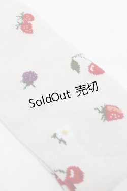 画像3: PINK HOUSE / フルール柄ソックス  白 S-25-09-23-1004-LO-ZA-HR-ZS