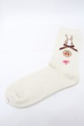PINK HOUSE / クッキーラビッツモチーフソックス  アイボリー S-25-09-23-1044-LO-ZA-HR-ZS