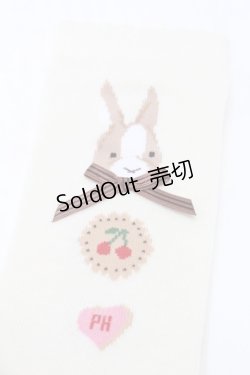 画像3: PINK HOUSE / クッキーラビッツモチーフソックス  アイボリー S-25-09-23-1044-LO-ZA-HR-ZS