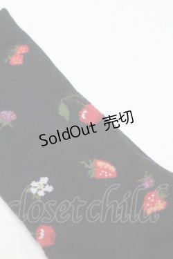 画像3: PINK HOUSE / フルール柄ソックス  黒 S-25-09-23-1005-LO-ZA-HR-ZS