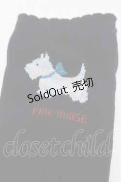 画像3: PINK HOUSE / スコッチテリアモチーフソックス  黒 S-25-09-23-1049-LO-ZA-HR-ZS