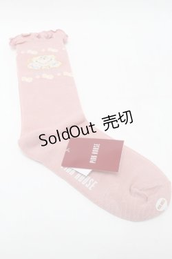 画像2: PINK HOUSE / ティーカップモチーフソックス  ピンク S-25-09-23-1050-LO-ZA-HR-ZS