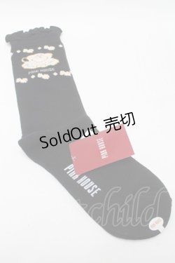 画像2: PINK HOUSE / ティーカップモチーフソックス  黒 S-25-09-23-1052-LO-ZA-HR-ZS