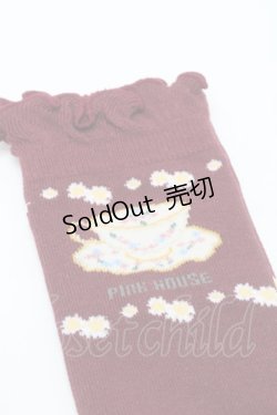 画像3: PINK HOUSE / ティーカップモチーフソックス  ワイン S-25-09-23-1053-LO-ZA-HR-ZS