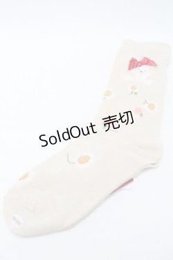 画像1: PINK HOUSE / 雛菊ロンドソックス  アイボリー S-25-09-23-1054-LO-ZA-HR-ZS