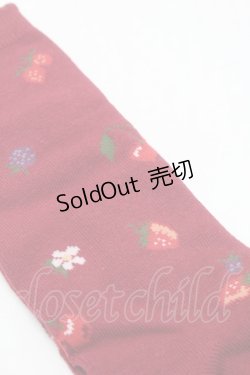 画像3: PINK HOUSE / フルール柄ソックス  赤 S-25-09-23-1006-LO-ZA-HR-ZS