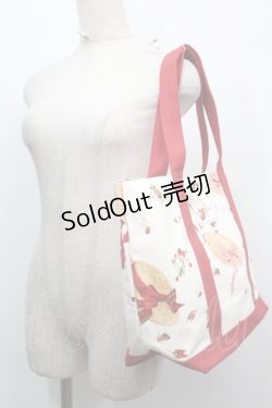 画像2: PINK HOUSE / Straw-berry Hatプリントバッグ  アイボリー S-25-09-23-1060-LO-BG-HR-ZS