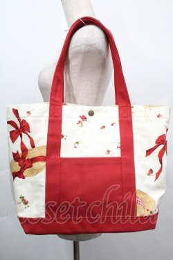 画像3: PINK HOUSE / Straw-berry Hatプリントバッグ  アイボリー S-25-09-23-1060-LO-BG-HR-ZS