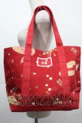 PINK HOUSE / Straw-berry Hatプリントバッグ  赤 S-25-09-23-1061-LO-BG-HR-ZT1014S