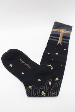 画像2: Angelic Pretty / Astro Academyオーバーニー  黒 S-25-09-23-1001-AP-ZA-HR-ZS