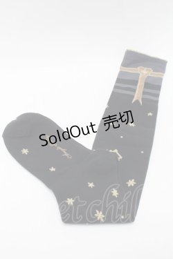 画像2: Angelic Pretty / Astro Academyオーバーニー  黒 S-25-09-23-1001-AP-ZA-HR-ZS