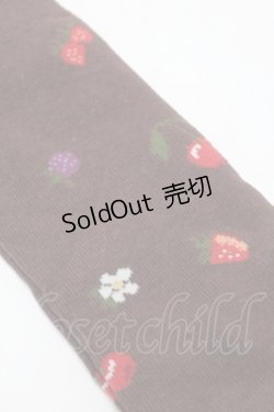 画像3: PINK HOUSE / フルール柄ソックス  ブラウン S-25-09-23-1007-LO-ZA-HR-ZS