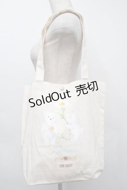 画像1: PINK HOUSE / スマイリーマーガレットプリントバッグ  白 S-25-09-23-1064-LO-JA-HR-ZS