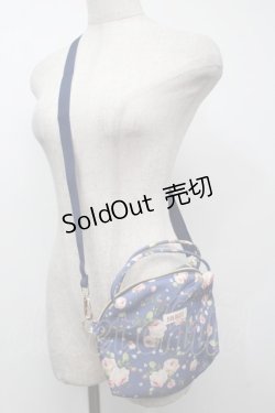 画像1: PINK HOUSE / Berry Roseプリントの3WAYミニバッグ  ブルー S-25-09-23-1065-LO-BG-HR-ZT501