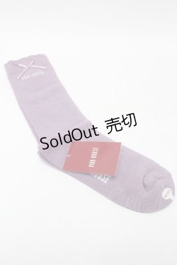 画像2: PINK HOUSE / ロゴ&リボン付きソックス  ラベンダー S-25-09-23-1013-LO-ZA-HR-ZS