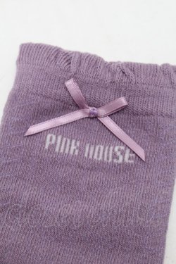 画像3: PINK HOUSE / ロゴ&リボン付きソックス  ラベンダー S-25-09-23-1013-LO-ZA-HR-ZS