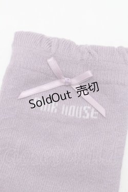 画像3: PINK HOUSE / ロゴ&リボン付きソックス  ラベンダー S-25-09-23-1013-LO-ZA-HR-ZS
