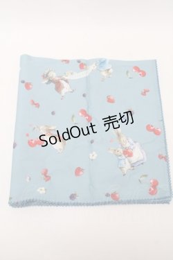 画像1: PINK HOUSE / ピーターラビット ハンカチ  サックス S-25-09-23-1021-LO-ZA-HR-ZS