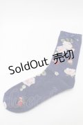 PINK HOUSE / Berry Rose柄ソックス  ネイビー S-25-09-23-1026-LO-ZA-HR-ZS