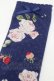 画像3: PINK HOUSE / Berry Rose柄ソックス  ネイビー S-25-09-23-1026-LO-ZA-HR-ZS (3)