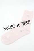 PINK HOUSE / 桜Teddyソックス  ピンク S-25-09-23-1027-LO-ZA-HR-ZS