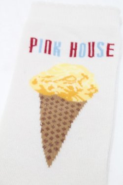 画像3: PINK HOUSE / アイスクリーム柄ソックス  バニラ S-25-09-23-1030-LO-ZA-HR-ZS