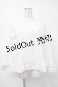 PINK HOUSE / タックピコフリルブラウス  白 S-25-09-23-009-LO-BL-AS-ZS