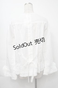 画像2: PINK HOUSE / タックピコフリルブラウス  白 S-25-09-23-009-LO-BL-AS-ZS
