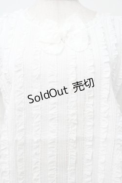 画像3: PINK HOUSE / タックピコフリルブラウス  白 S-25-09-23-009-LO-BL-AS-ZS